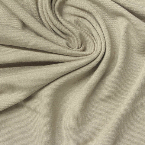 Viscose Stretch Jersey Knit Fabric, 220 gsm, 165 cm — Khaki