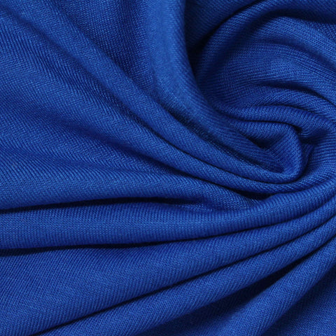 Polyester Stretch Jersey Knit Fabric, 195 gsm — Blue