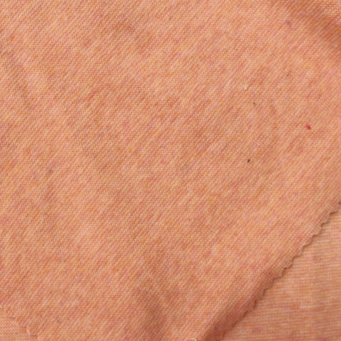 Orange Marl Interlock Knit, Poly-Cotton