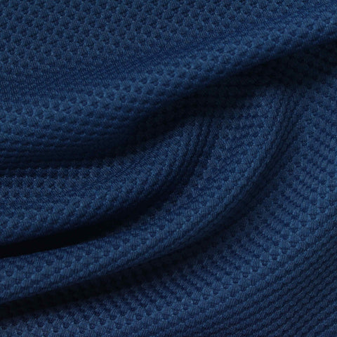 Dark Navy Textured Seersucker, Polyester