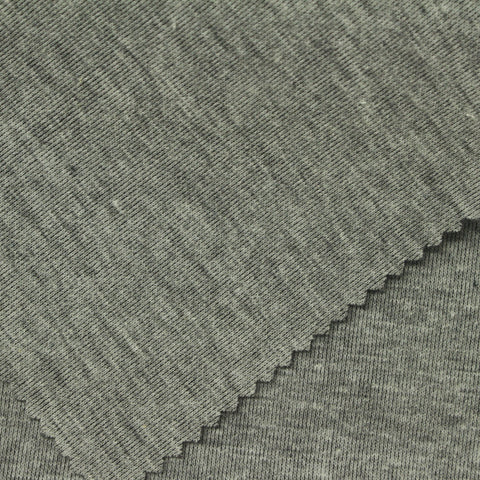 Grey Marl Scuba Knit, Cotton-Poly, 260 gsm