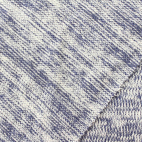 Blue Marl Chunky Knit, Viscose-Poly, 171 gsm