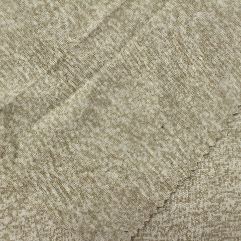 Light Beige Heathered-Marl Jersey Knit, Viscose-Poly, 140 gsm