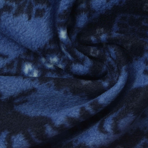 Blue Geometric Fleece, Polyester