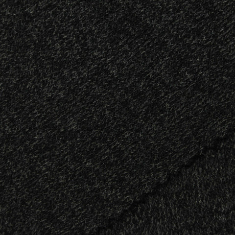 Dark Grey Marl Rib Knit, 340 gsm