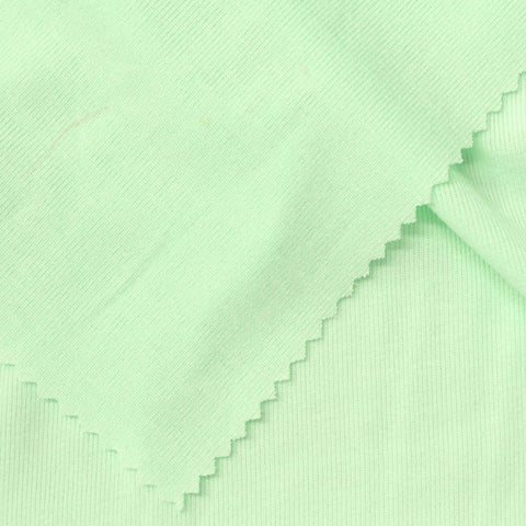 Light Green Rib Knit, Viscose