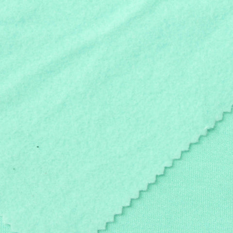 Brushed Polyester Viscose French Terry Fabric, 240 gsm, 172 cm — Green