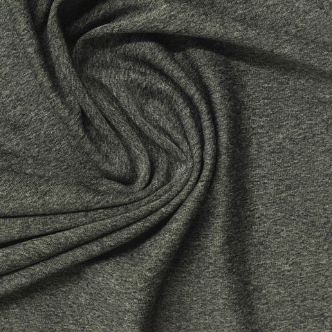 Dark Grey Marl Jersey Knit, Polyester, 147 gsm