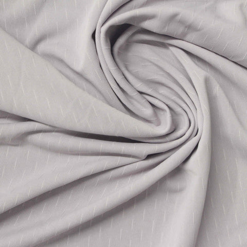 Light Grey Vertical-Dash Jersey Knit, Polyester