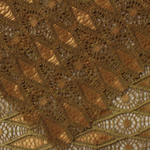 Brown Floral Lace, Nylon, 161 gsm