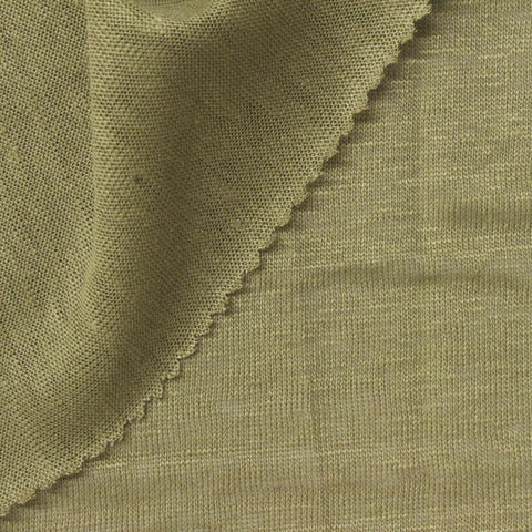 Green Heather Jersey Knit, Linen