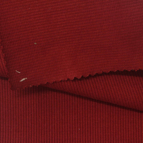 Cotton Stretch Rib Knit Fabric, 450 gsm, 121 cm — Red
