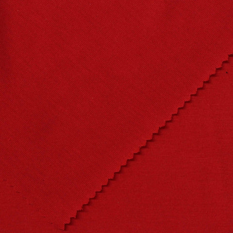 Polyester Cotton Jersey Knit Fabric, 170 gsm — Red