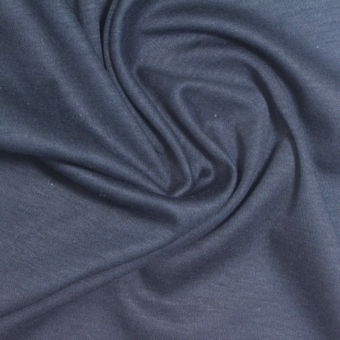 Cotton Modal Interlock Knit Fabric, 180 gsm, 165 cm — Navy