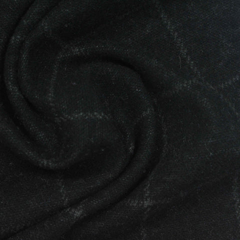 Charcoal Check Interlock Knit, Poly-Viscose