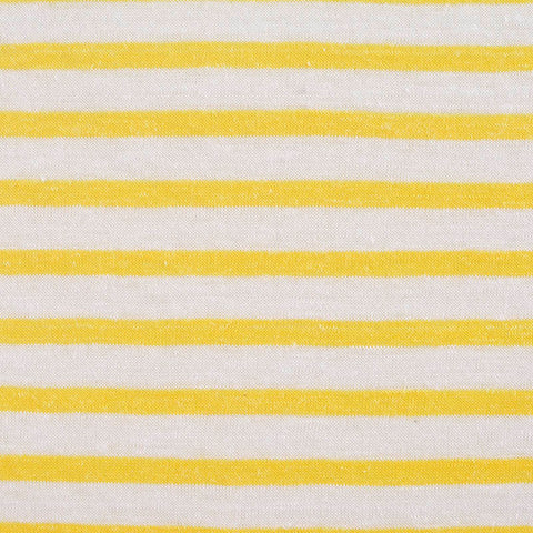 Yellow Horizontal-Stripe Knit, Poly-Linen