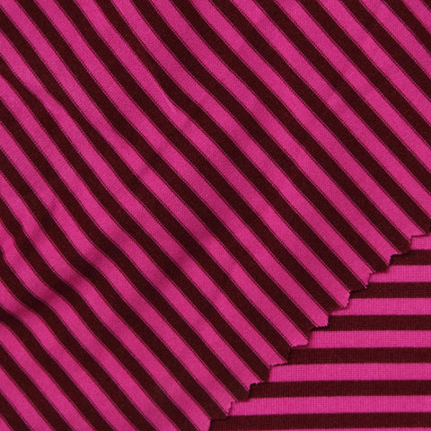 Brushed Polyester Stretch Jersey Knit Fabric, 140 gsm, 157 cm — Pink