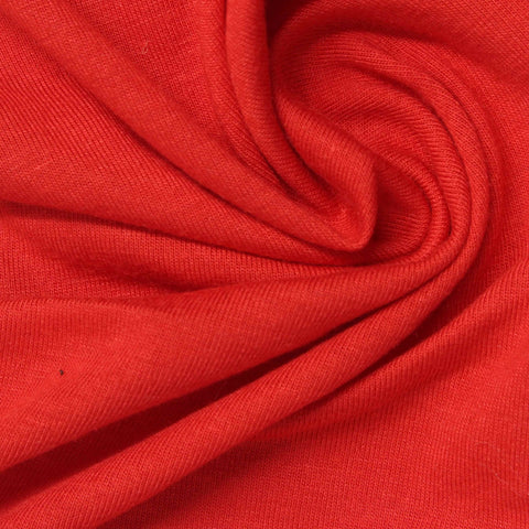 Polyester Viscose Jersey Knit Fabric, 173 gsm, 164 cm — Red