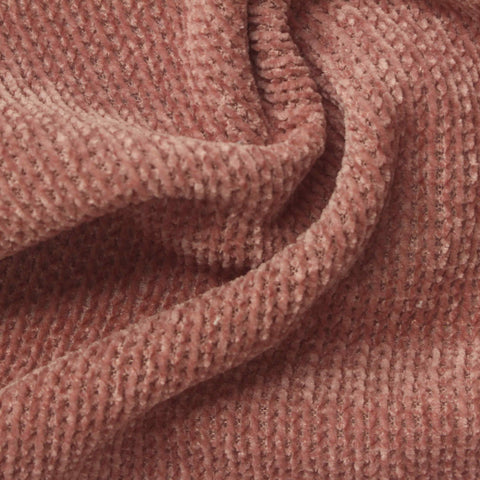 Dusty Rose Textured Chenille, Polyester