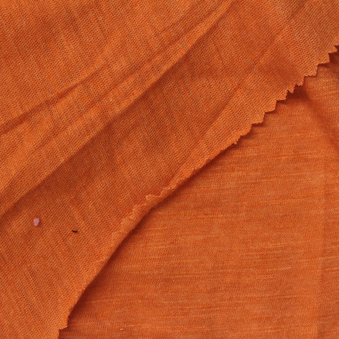 Orange Heathered-Marl Jersey Knit, Cotton-Poly