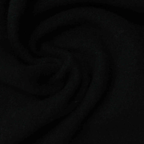 Cotton Polyester Stretch Rib Knit Fabric, 250 gsm, 165 cm — Black