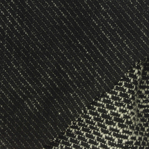 Black Textured Chunky Knit, Poly-Cotton