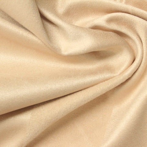 100% Polyester Faux Suede Fabric, 200 gsm, 140 cm — Beige