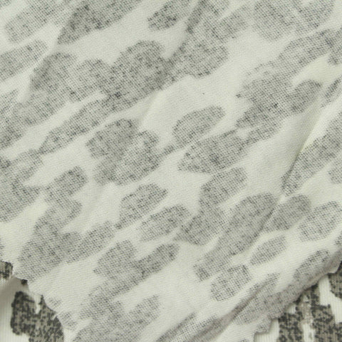 Grey Animal Print Jersey Knit, Viscose