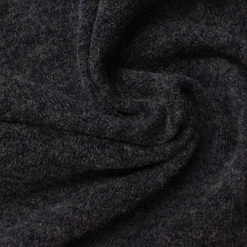 Dark Grey Marl Chunky Knit, Poly-Viscose, 209 gsm, 160 cm