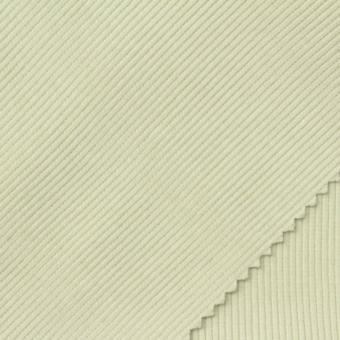 Cotton Stretch Rib Knit Fabric, 360 gsm, 144 cm — Green