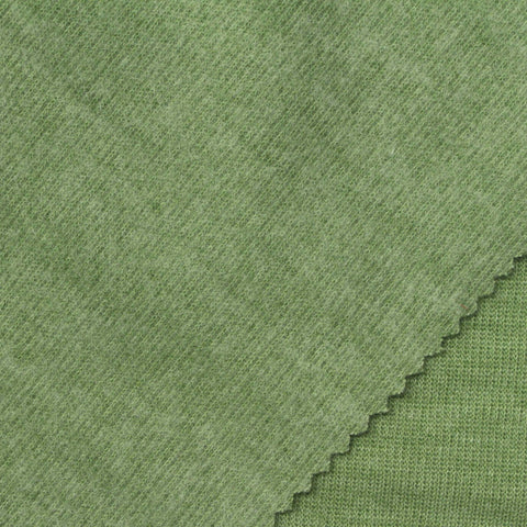 Green Heather Rib Knit, Poly-Viscose