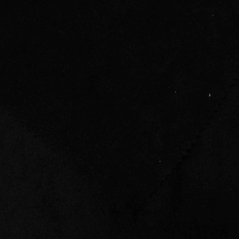 Polyester Stretch French Terry Fabric, 310 gsm, 140 cm — Black