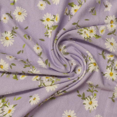 White Daisies Milk Silk Knit, Polyester