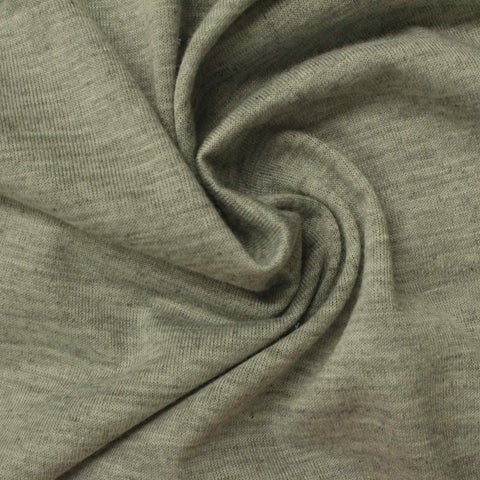 Khaki Marl Jersey Knit, Poly-Viscose
