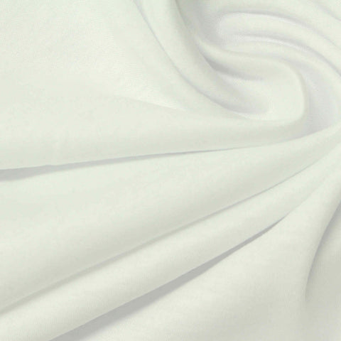 100% Cotton Interlock Knit Fabric, 135 gsm, 150 cm — White