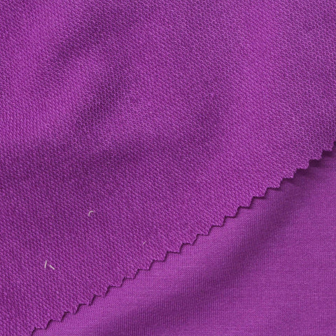 Polyester Viscose Stretch French Terry Fabric, 240 gsm, 160 cm — Purple, ref EF-276240
