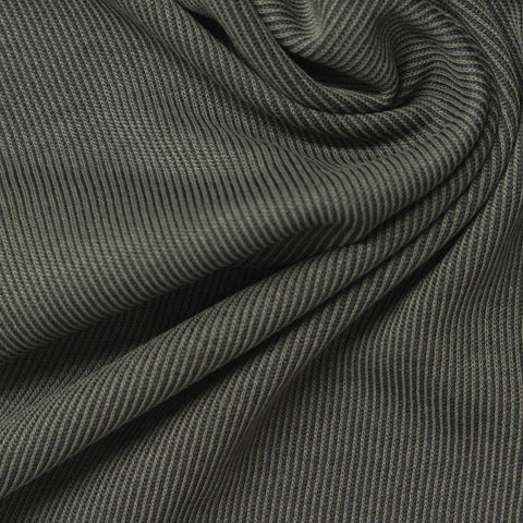 Polyester Cotton Stretch Rib Knit Fabric, 190 gsm, 180 cm — Grey
