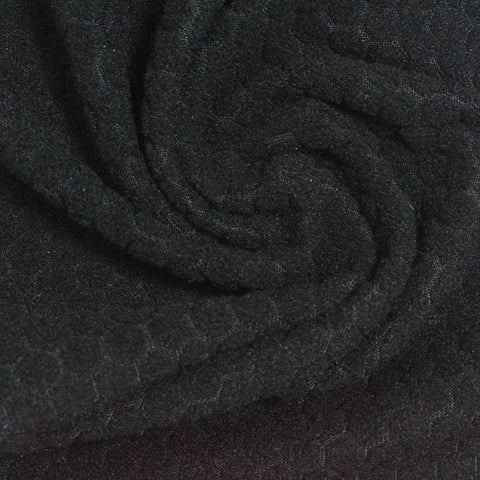 Black Tone-on-Tone Jacquard, Polyester, 280 gsm