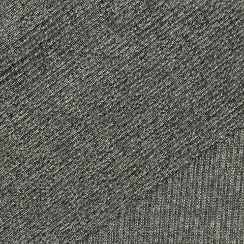 Heathered Grey Marl Rib Knit, Polyester, 310 gsm, 160 cm