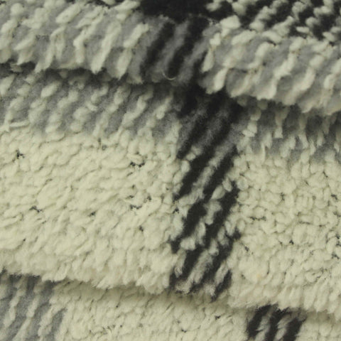 Black Plaid Knit, Polyester