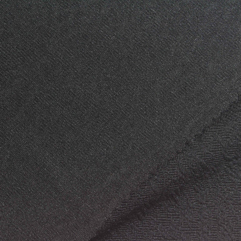Black Textured Interlock Knit, Polyester