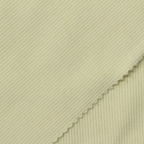 Cotton Polyester Stretch Rib Knit Fabric, 310 gsm, 150 cm — Khaki