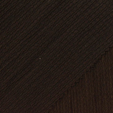 Dark Brown Textured Crepe, Polyester