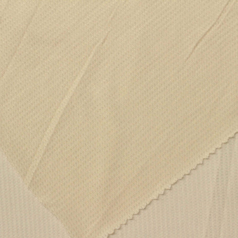 Cream Textured Birdseye Knit, Viscose