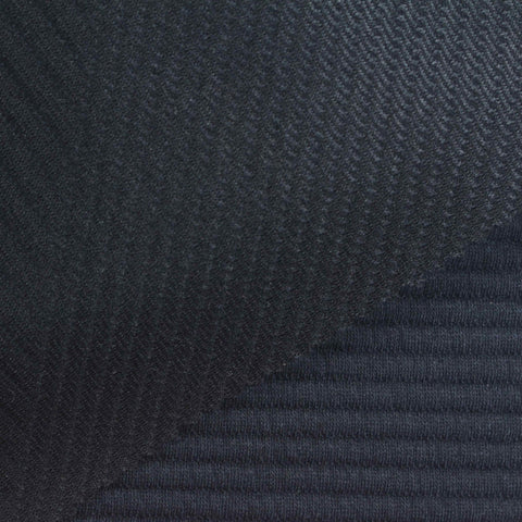 Dark Blue Tone-on-Tone Jacquard, Poly-Cotton