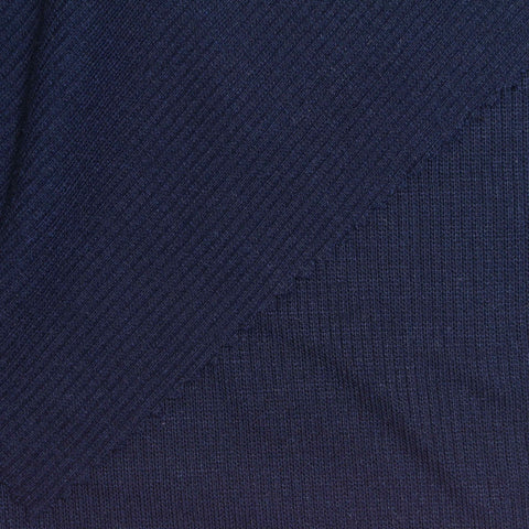 Navy Ribbed Rib Knit, Polyester