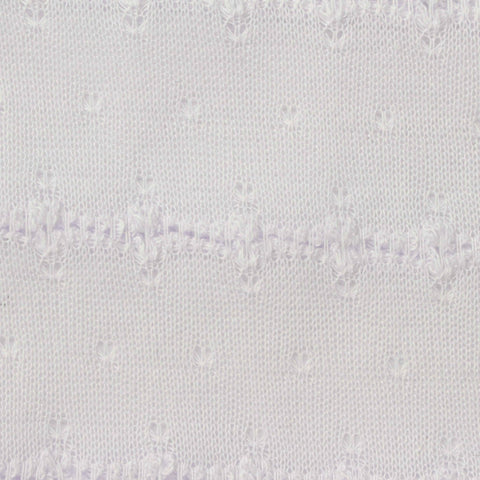 White Tone-on-Tone Floral Chunky Knit, Polyester