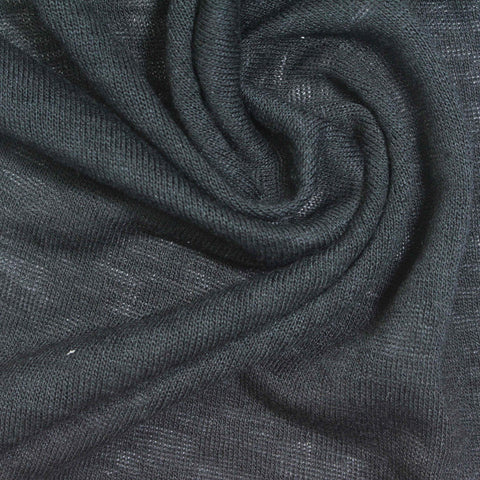 Dark Grey Marl Jersey Knit, Viscose-Poly, 190 gsm