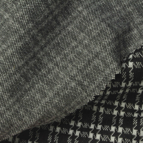 Black Houndstooth Jacquard, Polyester