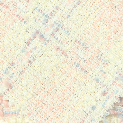 Cream Plaid Bouclé, Acrylic-Poly